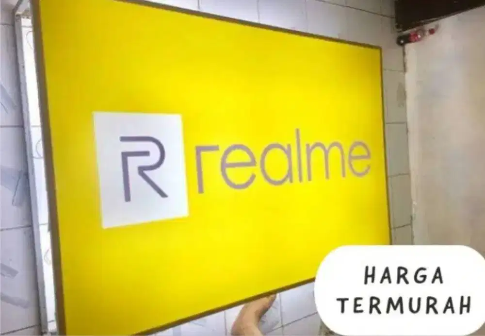 Vendor neon box papan nama plang reklame sticker toko HP & kuliner