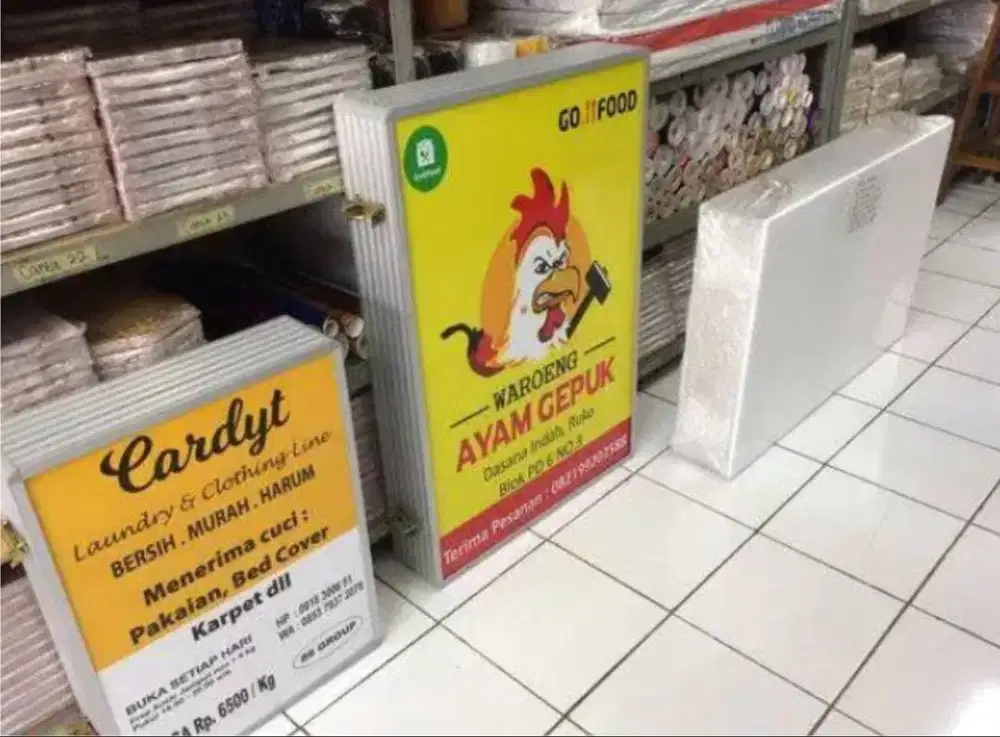 Spesialis Plang Papannama neonbox dan aneka reklame kuliner UMKM