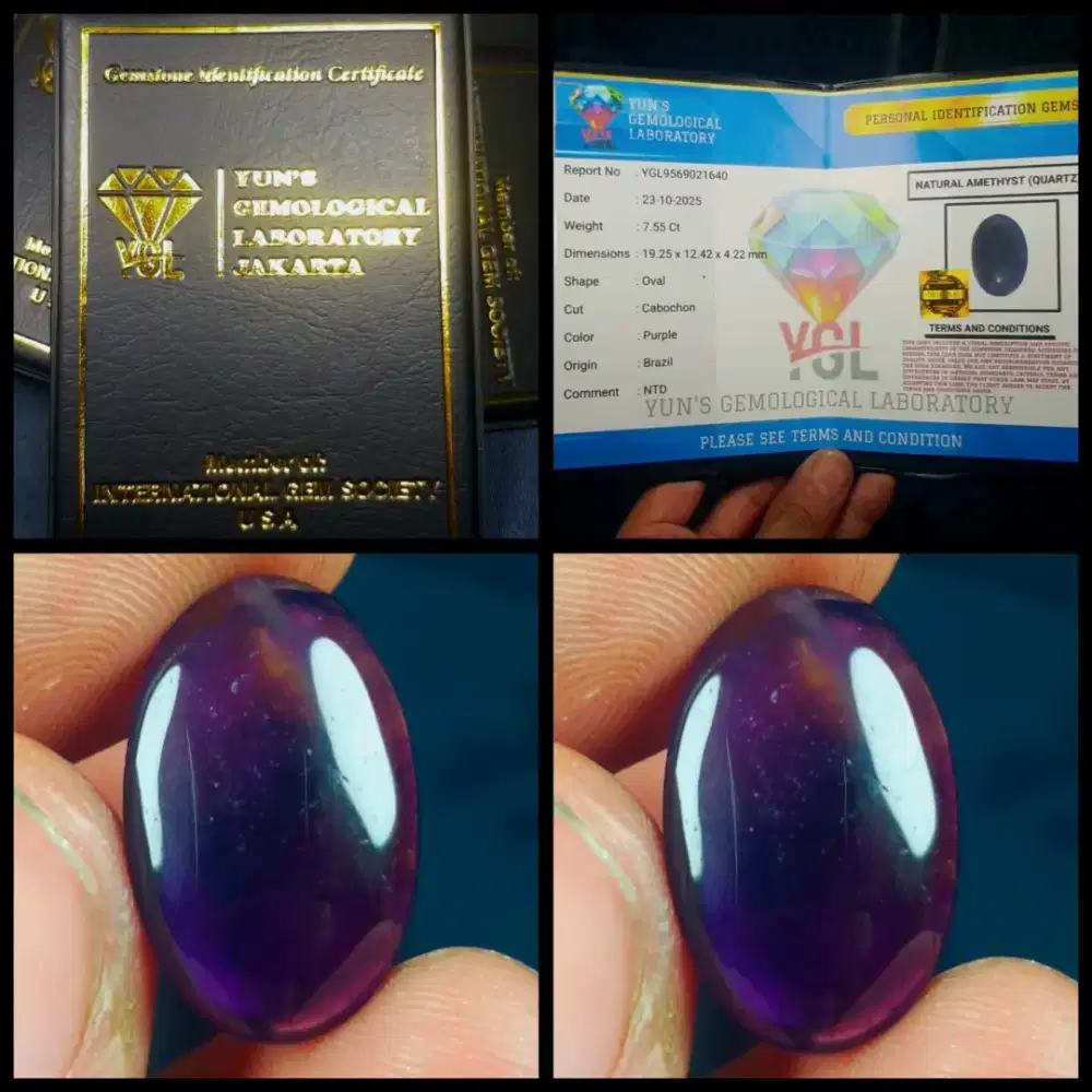 Batu Kecubung Amethyst asli sudah ada memo
