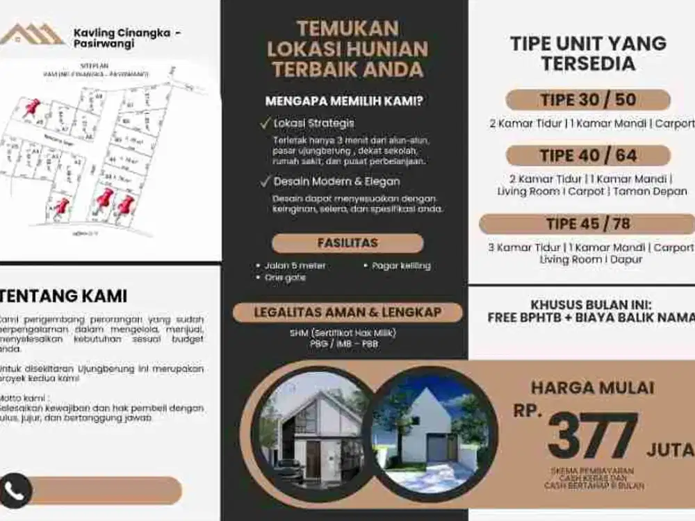 dijual rumah siap bangun SHM free design di Pasirwangi Ujungberung
