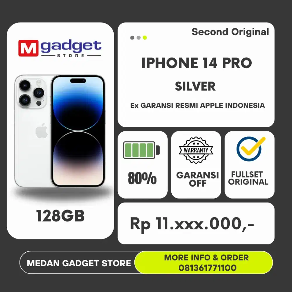 [ Second ] Iphone 14 Pro 128GB Ex Garansi Resmi