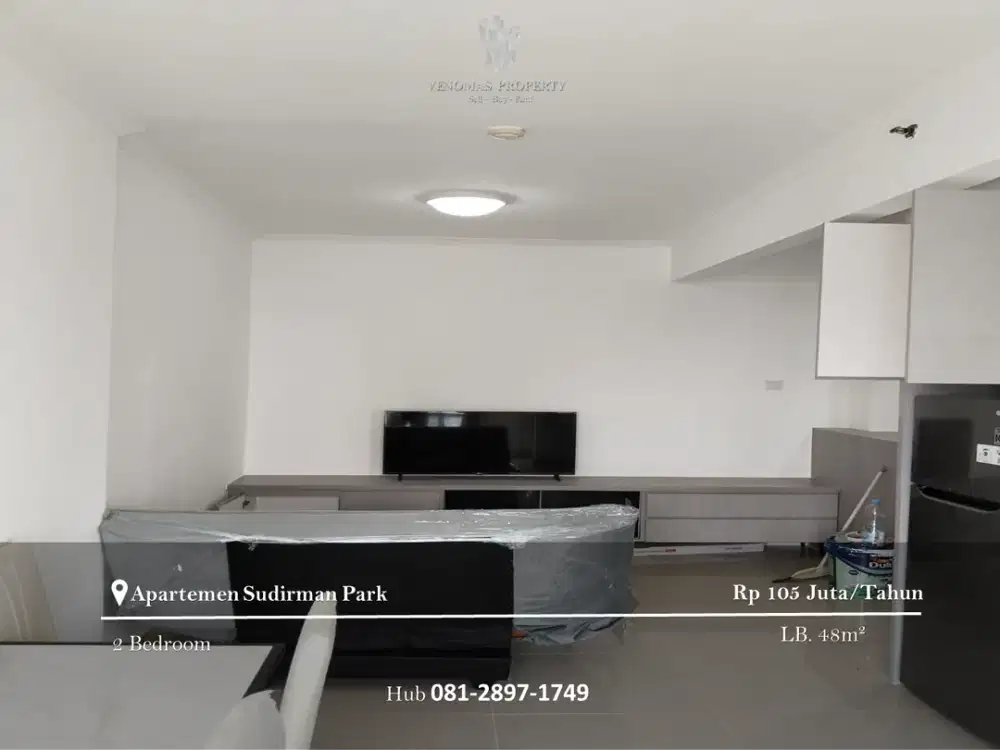 Disewakan Apartement Sudirman Park 2BR Full Furnished View Selatan