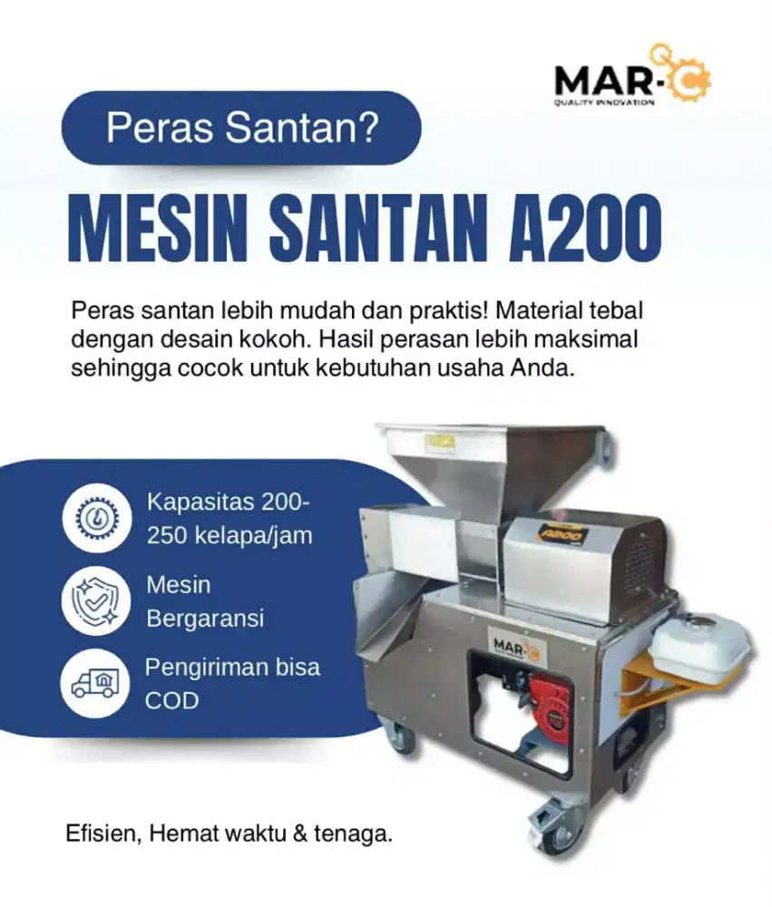 Mesin Press Santan Tepat Guna type A200