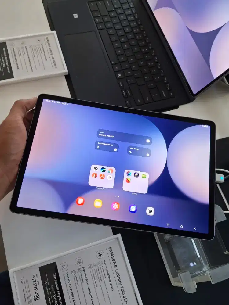 Samsung TAB S10+ PWP Bundle Keyboard, Cover Case dan Free Speaker