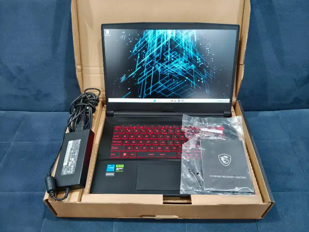 MSI GF63 Thin Core i5 -11400H RAM 8GB SSD 512GB Nvidia RTX 3050 Fulset