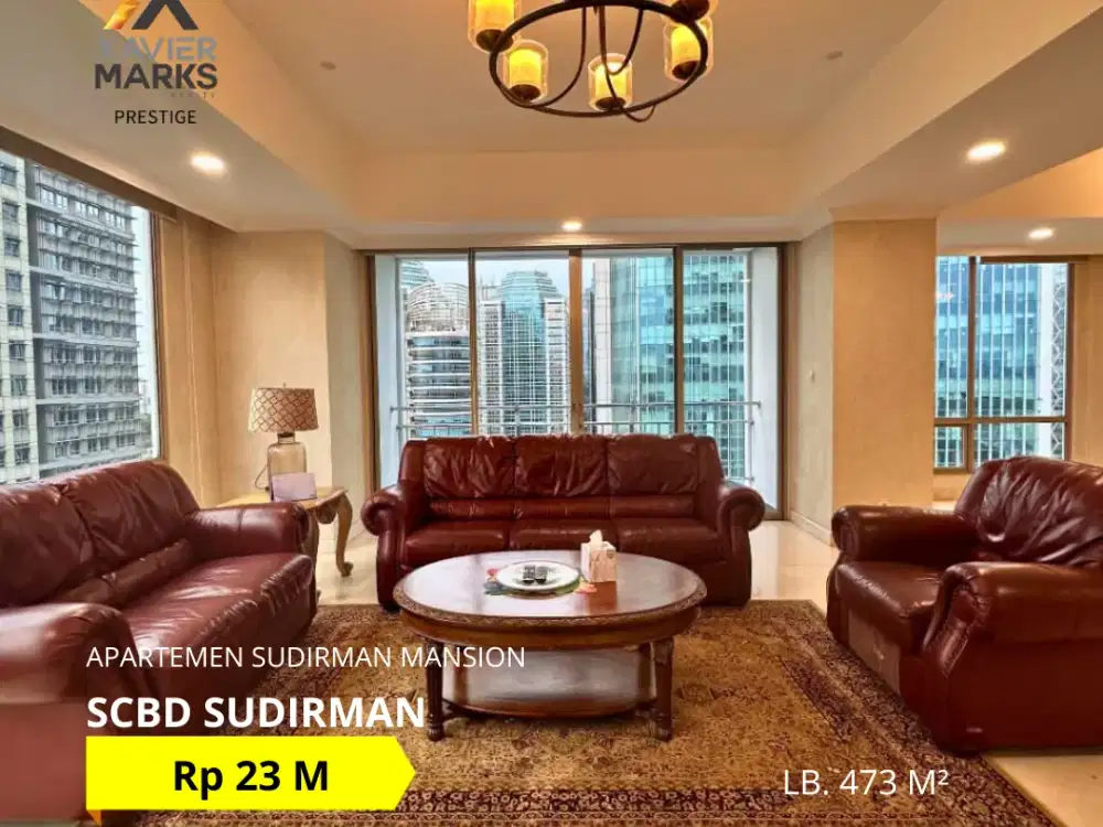 DIJUAL APARTEMEN SUDIRMAN MANSION SCBD SUDIRMAN 2 LANTAI. 3 UNIT JADI 1. RARE, CITY VIEW