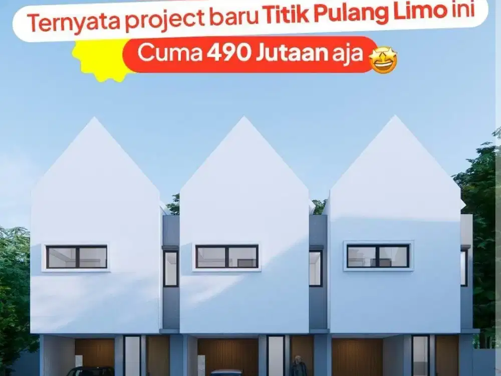 RUMAH SIAPHUNI CLUSTER TANPA DP BISA KPR DI CINERE DEKAT TOL LIMO