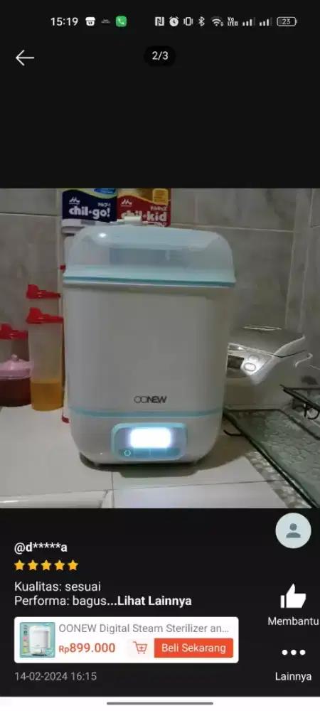 dijual cepat oonew digital steam sterilizer & dryer 5 in 1