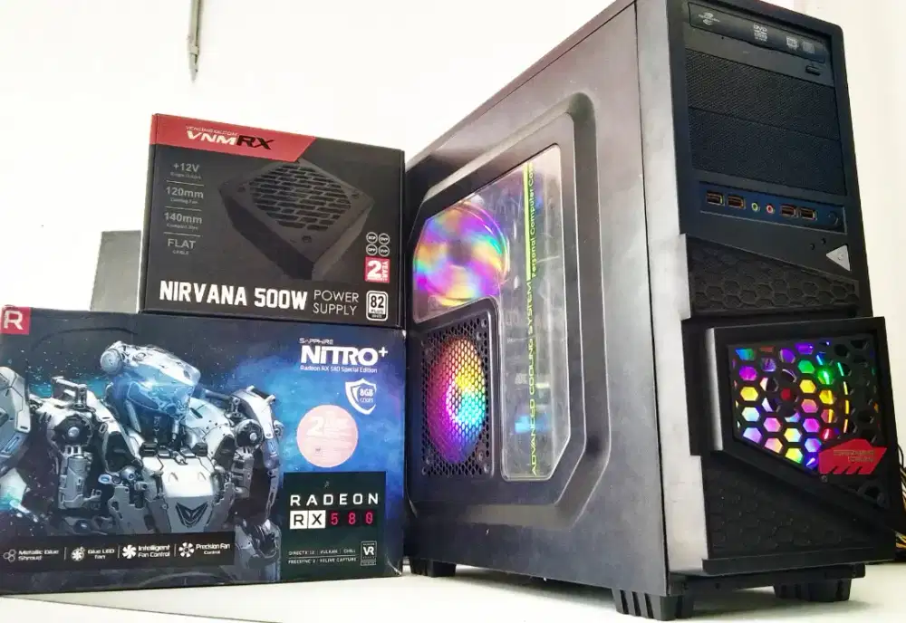 PC gaming editing Intel core i7 VGA RX 580