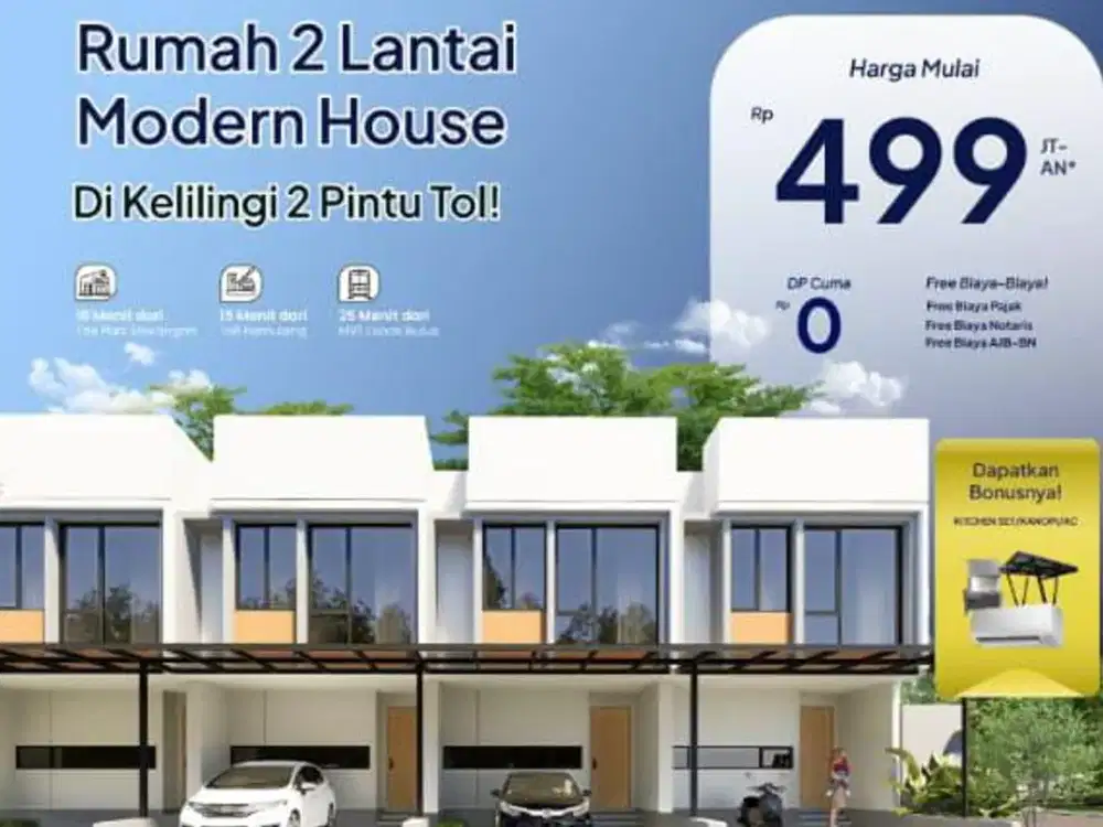 TERMURAH RUMAH 2 LT  SMARTHOME DI CINANGKA DKT TOL/BANDARA PONDOK CABE DAN KAMPUS UNIVERSITAS TERBUKA