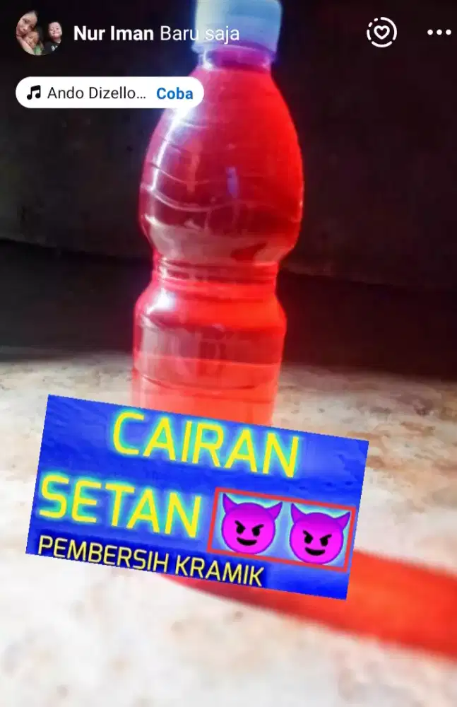 Cairan setan pembersih kamar mandi