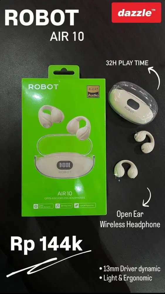 HEADSET NIRKABEL ROBOT AIR10