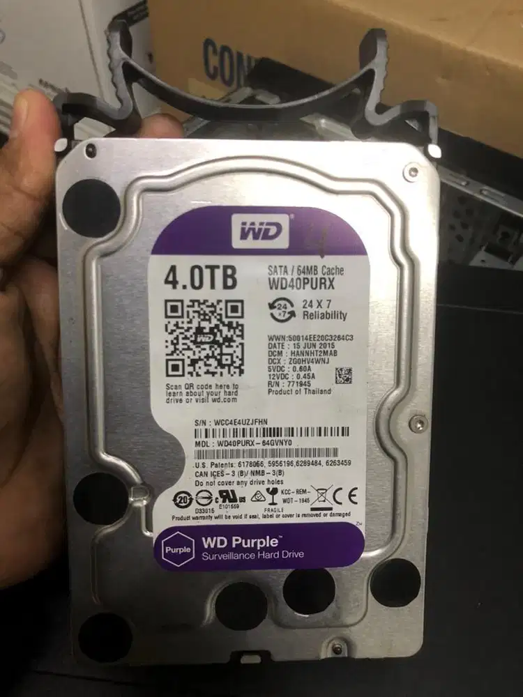 HDD Harddisk CCTV / HDD Harddisk Internal WD Purple 4TB
