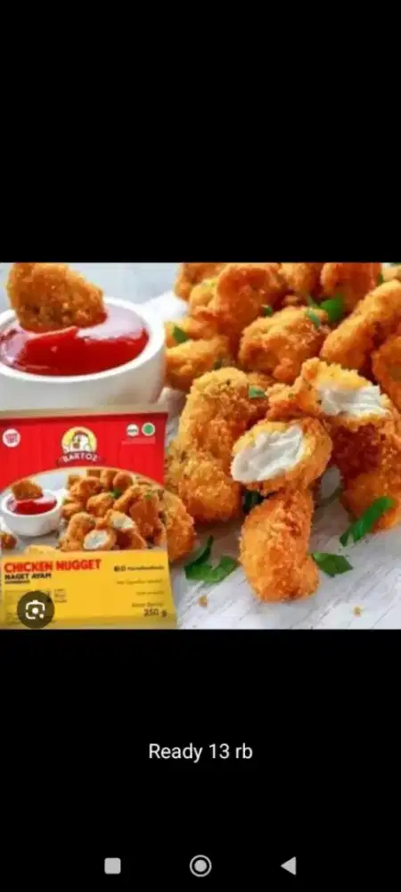 Jual nugget bartoz kemasan ukuran 250gram