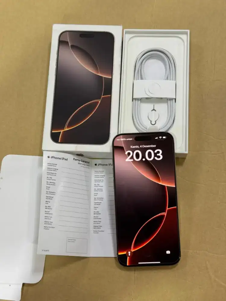 Iphone 16 Pro Max 256GB iBox Fullset Bekas Pake Garansi Juni 2026