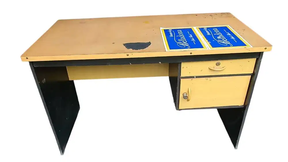 Meja Kerja,Meja kantor 1/2 Biro Uk P120xL60xT75