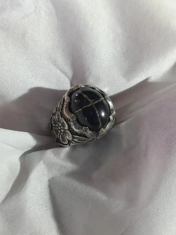 Batu fosil kelor tapak jalak urat emas