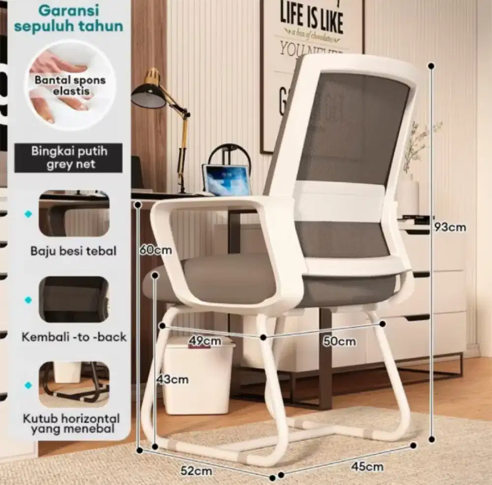 Dijual kursi kantor baru tidak jadi pakai