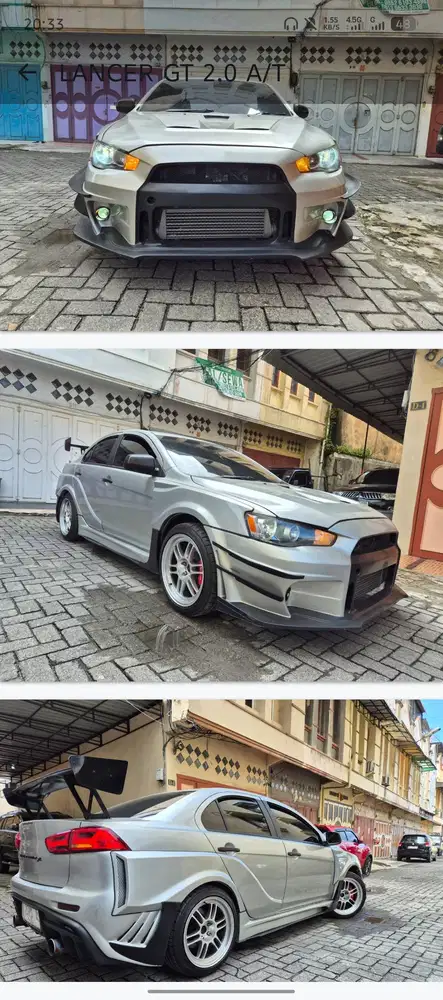 dijual cepat Mitsubishi lancer EX bodykit varis plat B  tahun 2008