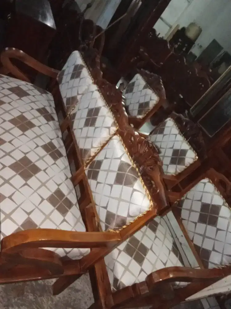 Kursi tamu kayu jati model keong 3111harga 1,850jt