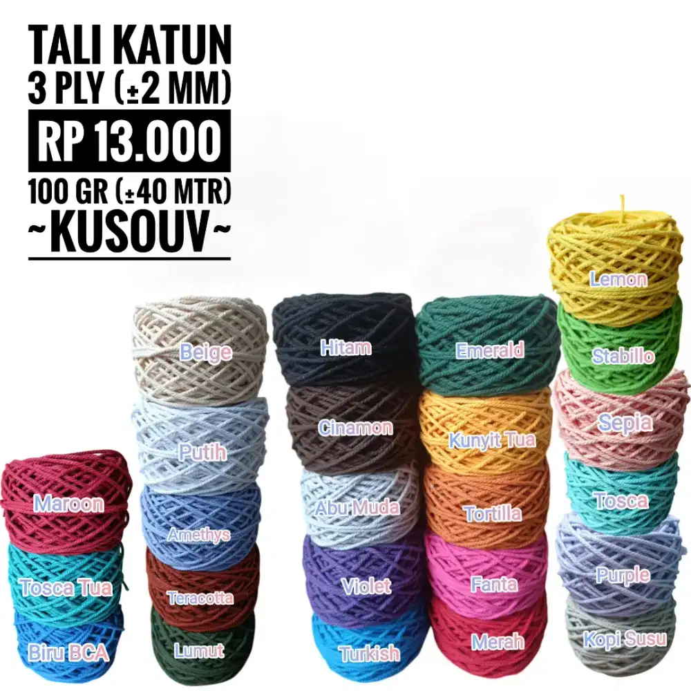 Tali Katun/Cotton/Macrame