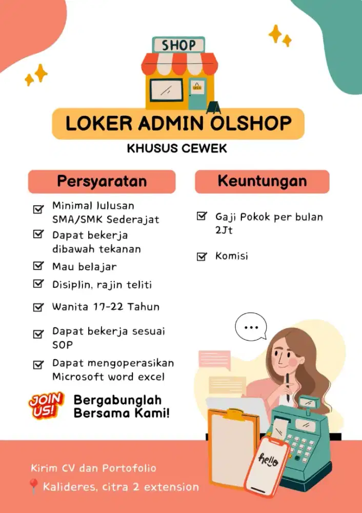 LOKER ADMIN OLSHOP