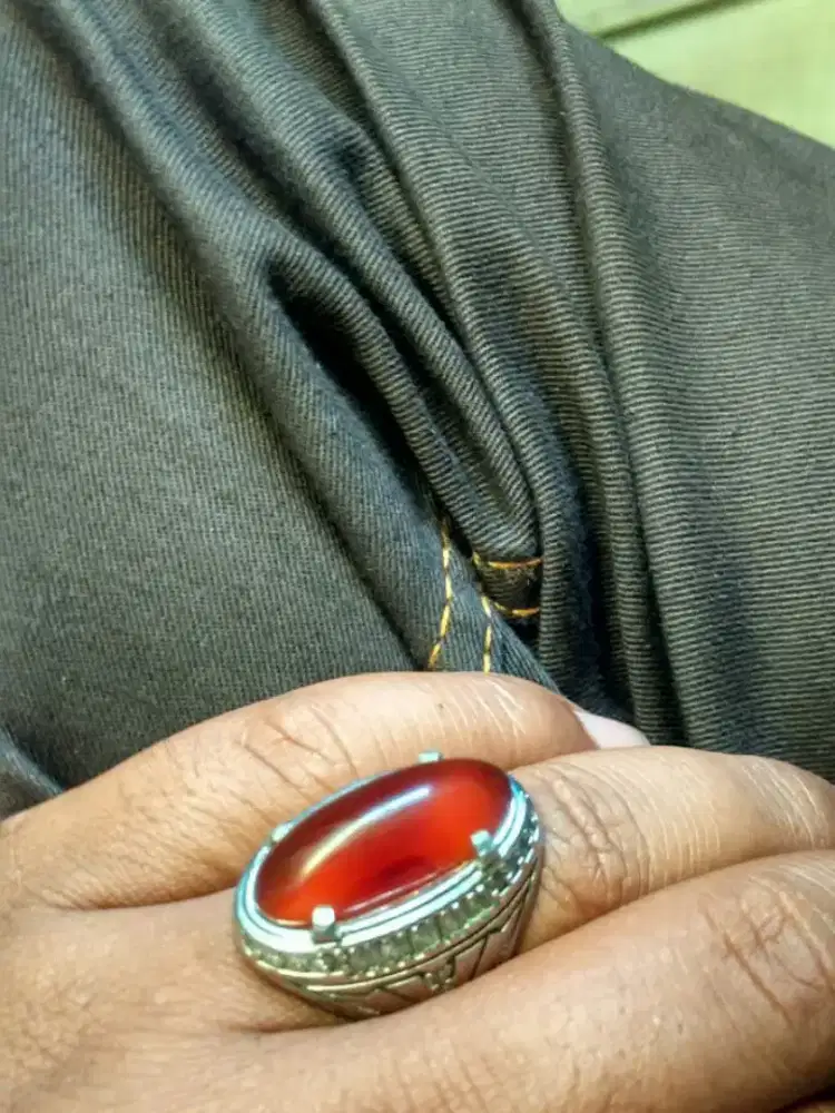Cincin Red Chalsedony masak