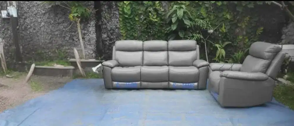 Sofa Cheers Montana Reclening Electric 31 Kulit Asli Istimewa