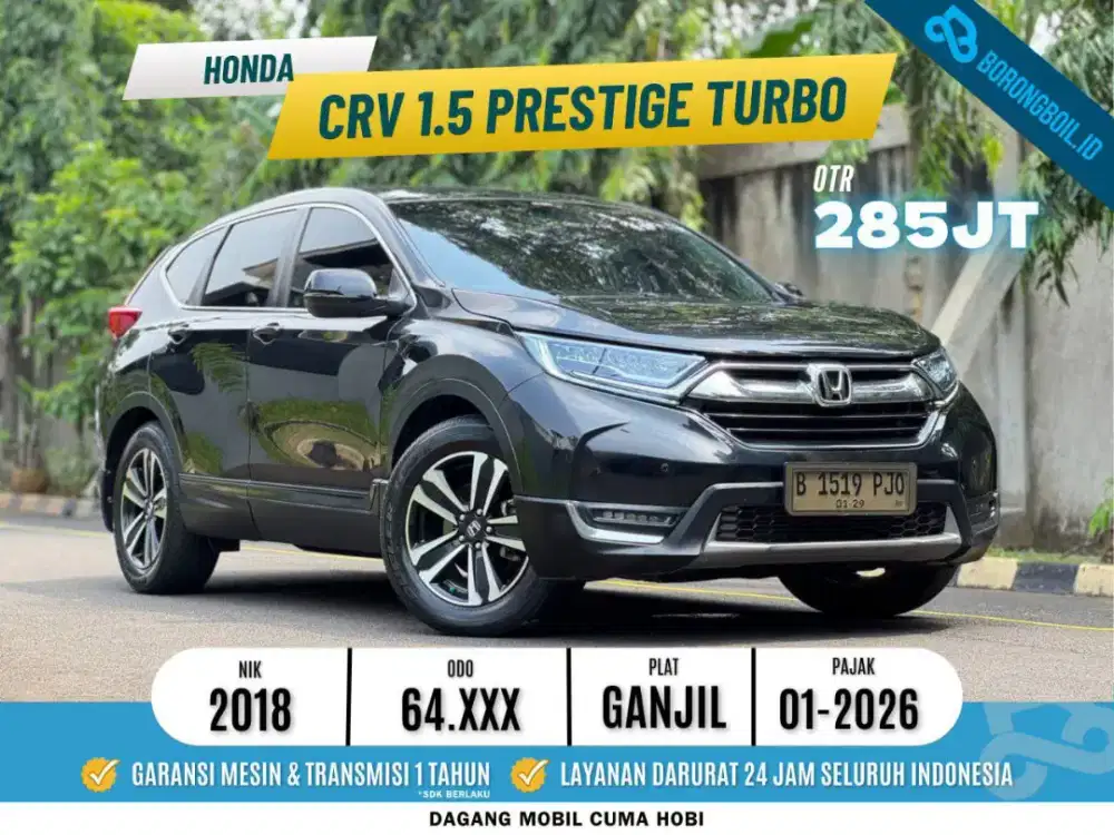 Crv 1.5 Prestige Turbo 2018 hitam  LOW KM