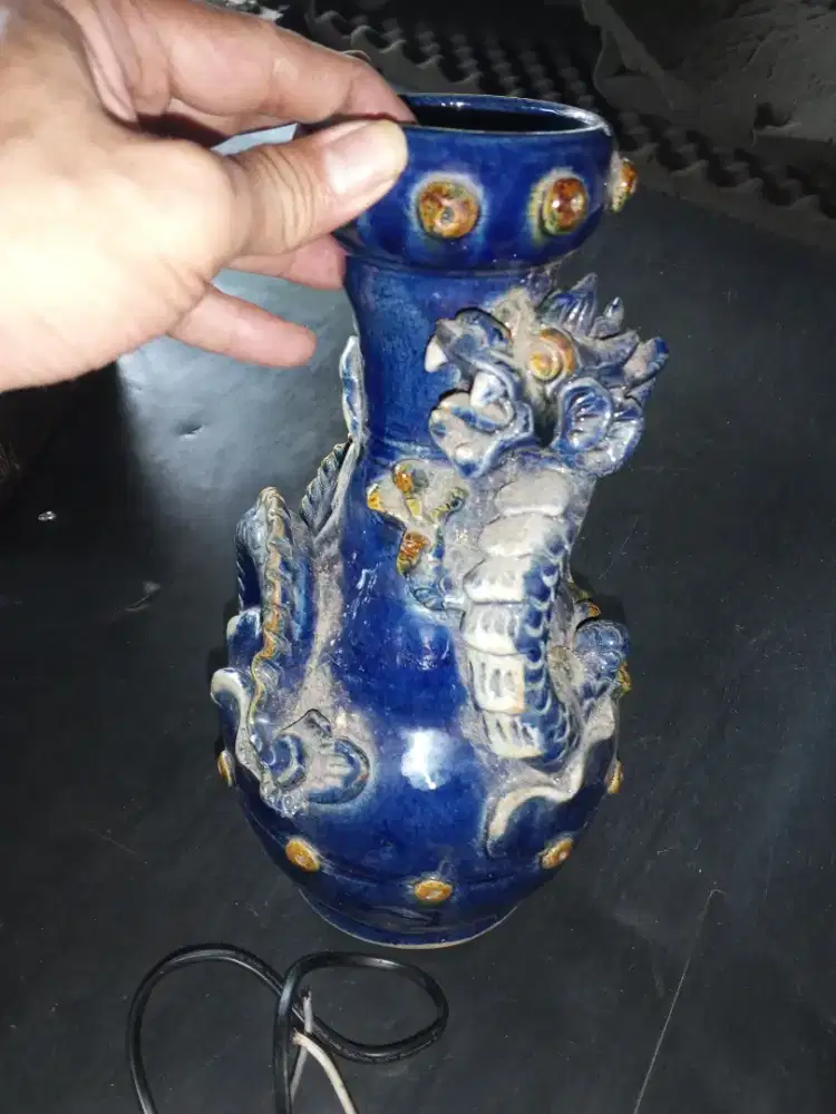 Guci keramik naga biru Rp.150rb brg ok