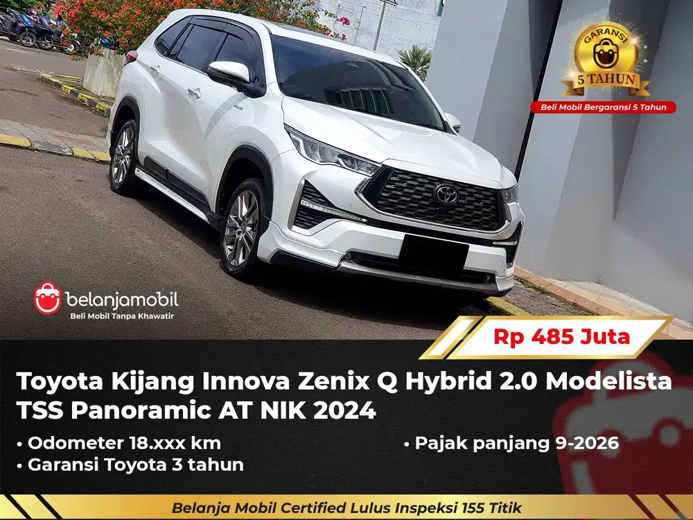 [GARANSI 5TH] Toyota Innova Zenix Q Hybrid 2.0 Modelista TSS 2024/2025