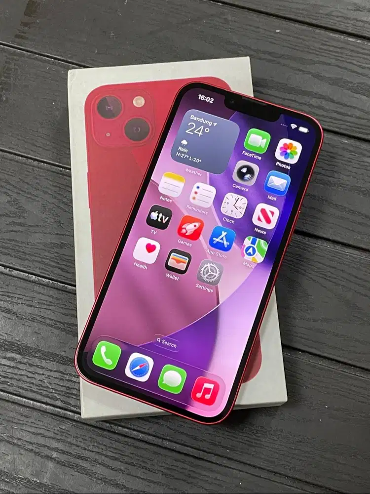iPhone 13 256gb Red All Operator Pemakaian Lama Fullset