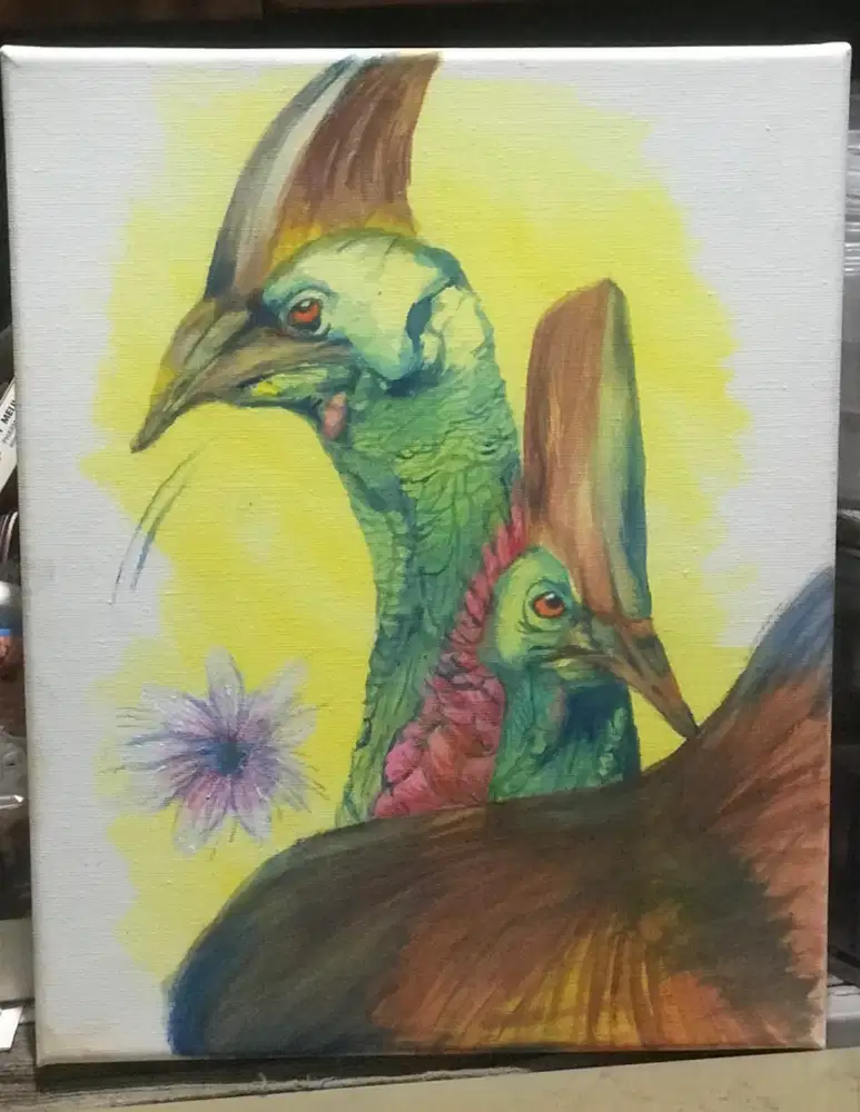 Lukisan Burung Kasuari