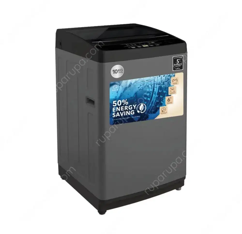 mesin cuci kels top loading - hitam 10kg