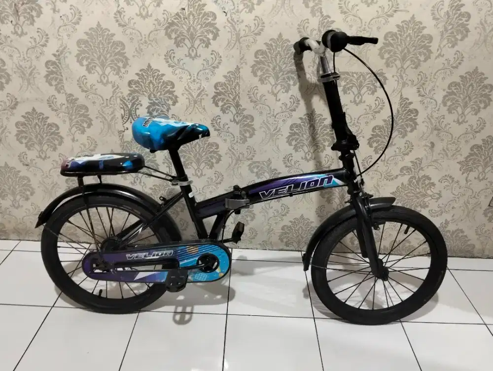 Sepeda lipat anak ukuran 18 untuk usia 5-8 tahun