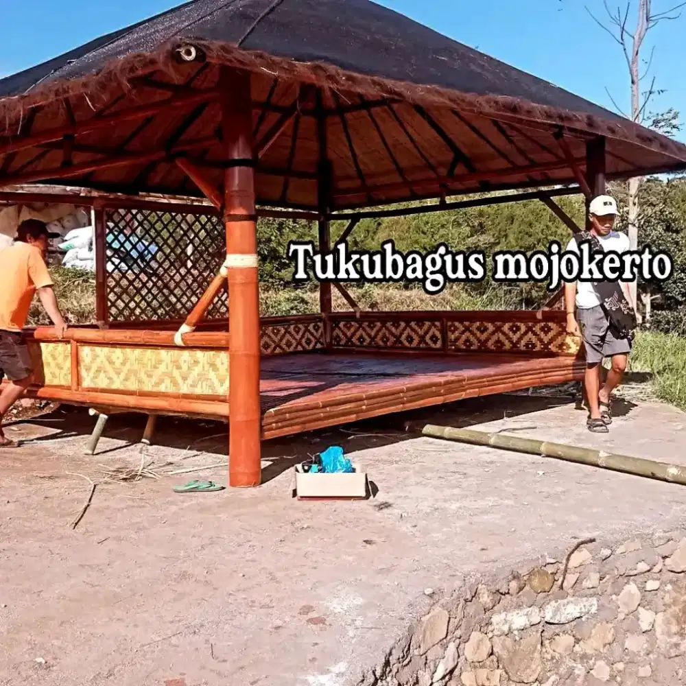 Gazebo bambu murah