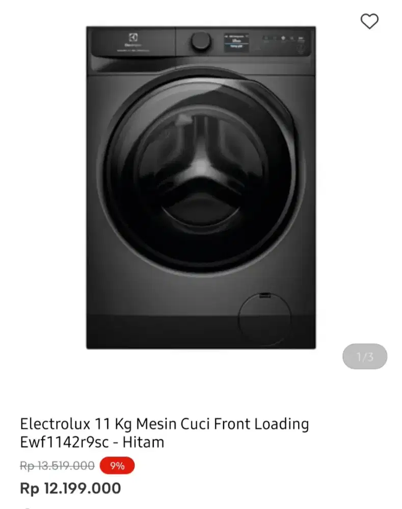 WM FRONT LOAD ELECTROLUX 11KG