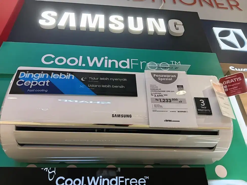 AC Samsung 1/2PK free intalasi bisa cicilan syarat ktp