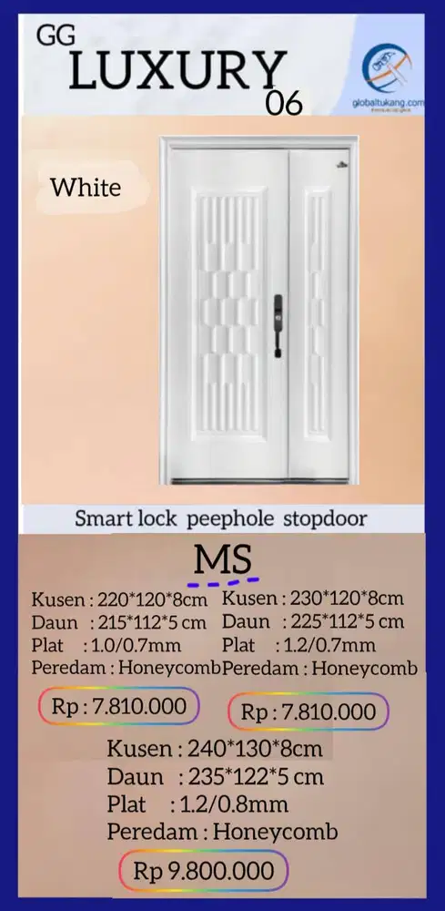 Jual Pintu baja, awal kebahagiaan dalam rumah kota Padang