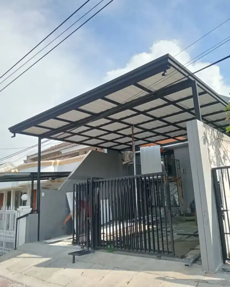 Kanopi minimalis modern termurah baja ringan dan besi
