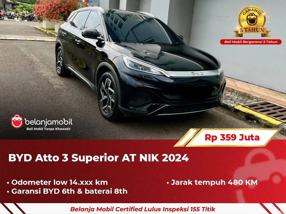 [ GARANSI 5TH ] BYD Atto 3 Superior AT 2024/2025