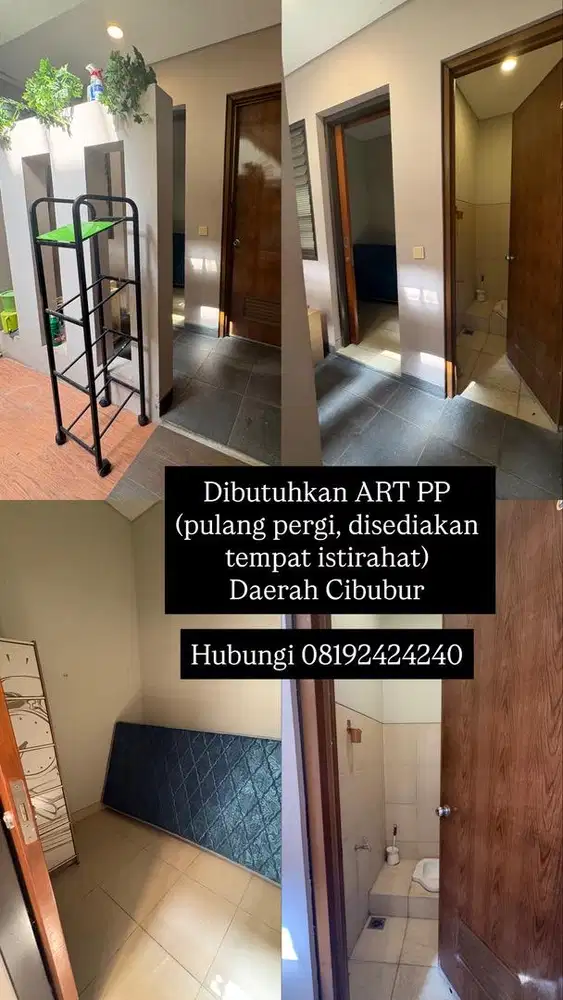 Dibutuhkan Segera ART PP (pulang pergi)