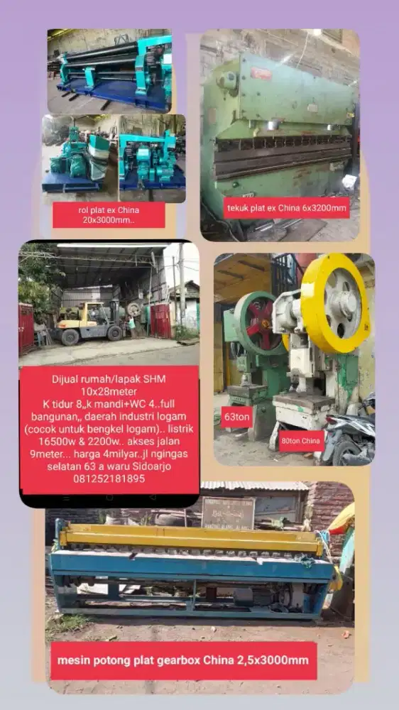 mesin perbengkelan kondisi normal