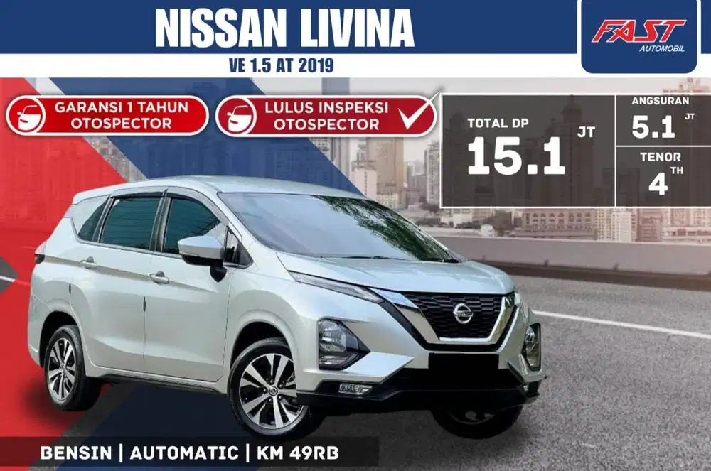 NISSAN LIVINA VE 2019 1.5 AT LOW KM.49RB & PAJAK PANJANG #F4ST