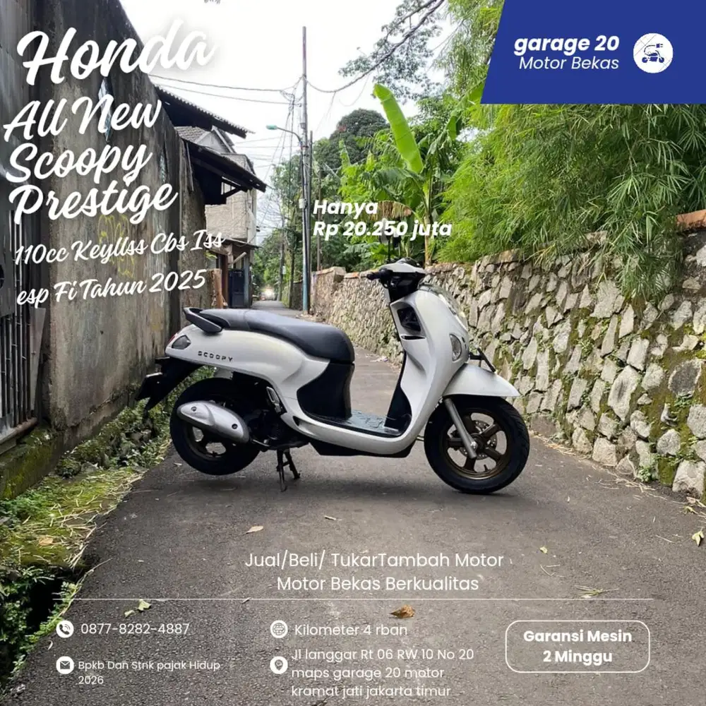 Honda All New Scoopy prestige 110cc keylles cbs iss Esp fi Tahun 2025