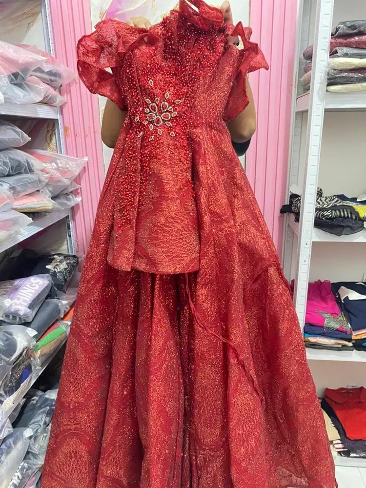 Wedding Dress gaun pengantin Sangjit warna Merah