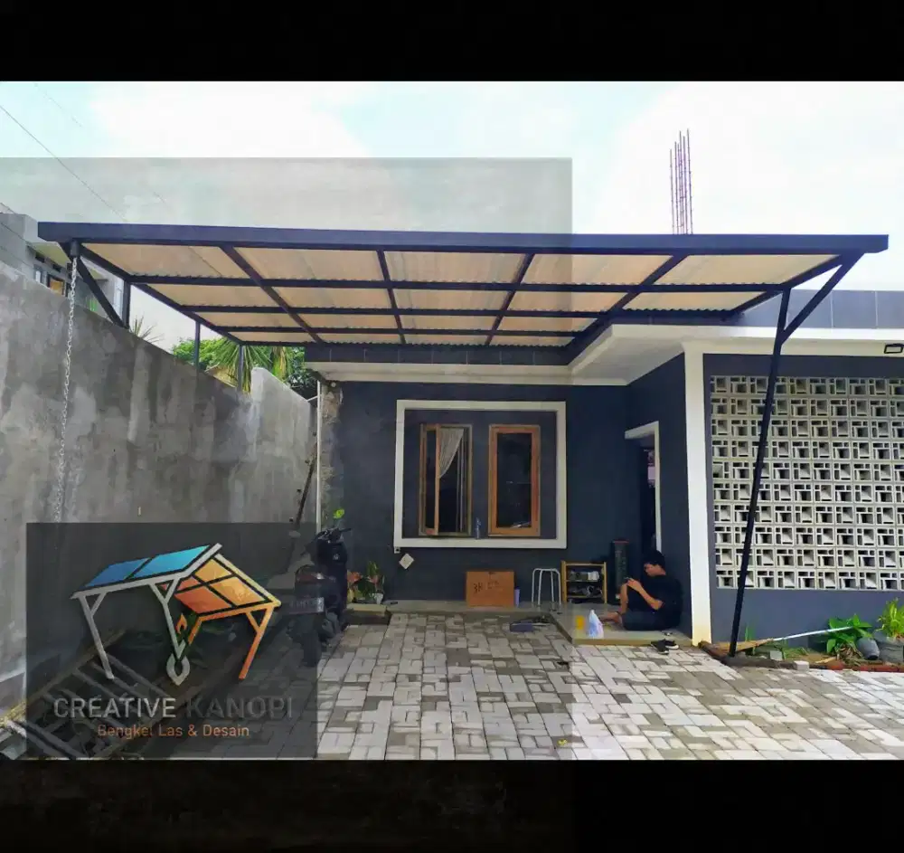 0009 kanopi atap upvc alderon twinwall double layer