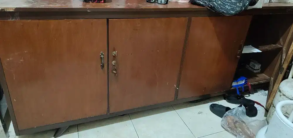 Lemari dapur meja makan kayu jati asli