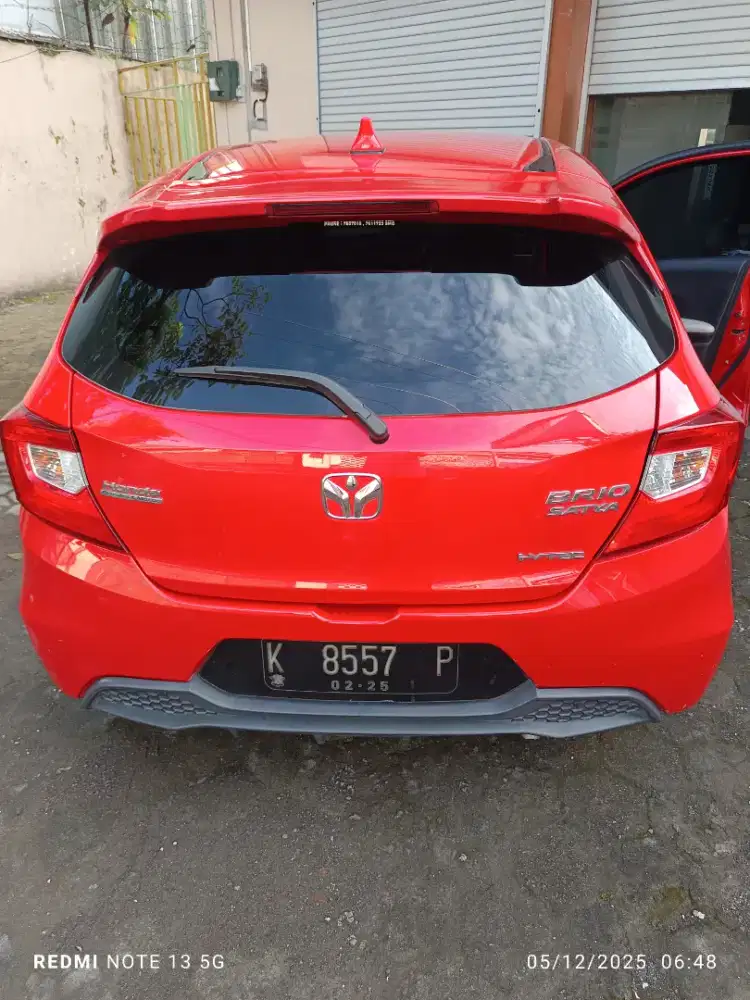 Dijual Honda Brio E Merah Manual Up RS 2020 KM 35rb Cat Full Original