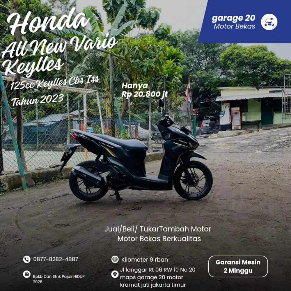 Honda All New Vario 125cc keylles cbs iss esp fi tahun 2023
